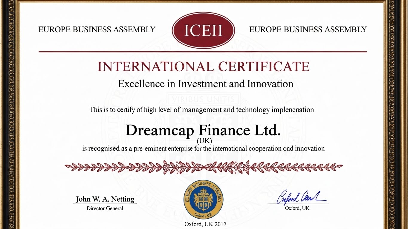DreamCap Finance Certificate